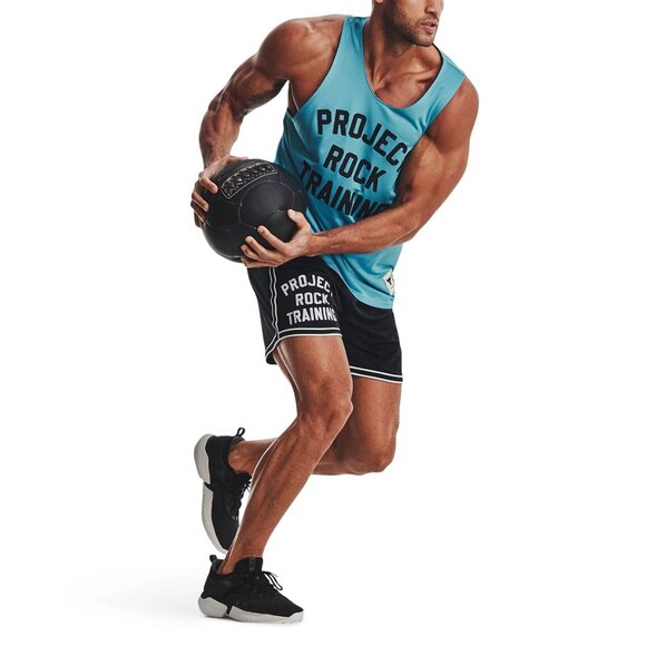 $55 UNDER ARMOUR PROJECT ROCK PENNY MESH SHORTS 1377443-001 BLACK/WHITE 2XL - Picture 5 of 9